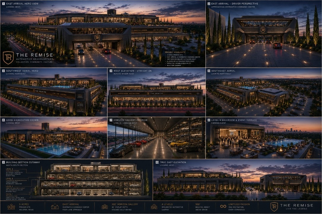 The Remise — architectural concept rendering, Cypress Texas